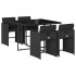 Set de muebles jardín 5 pzas con cojines ratán sintético