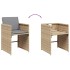 Set comedor de jardín 5 pzas con cojines ratán sintético
