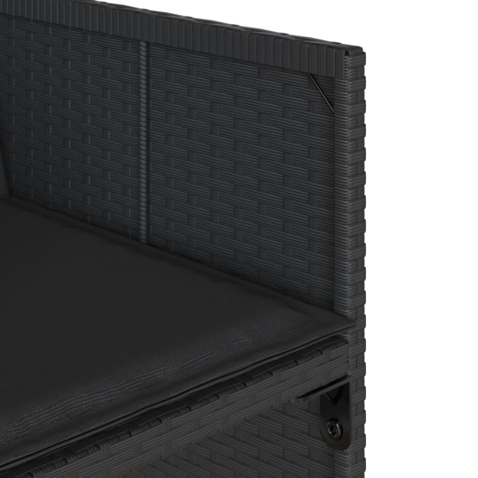 Set de comedor jardín 11 pzas con cojines ratán sintético