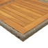 Set comedor de jardín 5 piezas con cojines ratán sintético