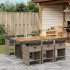 Set comedor jardín 7 pzas y cojines ratán sintético