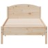 Estructura de cama sin colchón madera maciza de pino 100x200