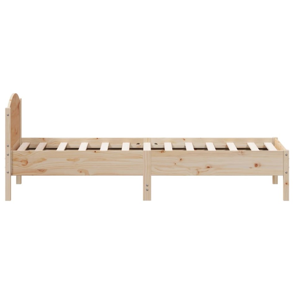 Estructura de cama sin colchón madera maciza de pino 100x200