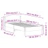 Estructura de cama sin colchón madera maciza de pino 100x200