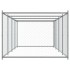 Jaula de perros con puerta acero galvanizado gris 8x2x1,5