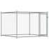 Jaula de perros con puertas acero galvanizado gris 8x2x1,5