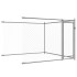 Jaula de perros con puertas acero galvanizado gris 8x2x1,5