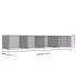 Jaula de perros con puertas acero galvanizado gris 8x2x1,5