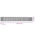 Jaula de perros con puerta acero galvanizado gris 12x2x1,5