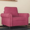 Sillón de terciopelo rojo tinto 60 cm
