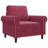 Sillón de terciopelo rojo tinto 60
