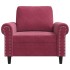 Sillón de terciopelo rojo tinto 60