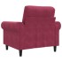 Sillón de terciopelo rojo tinto 60
