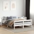 Estructura de cama sin colchón madera de pino blanca 140x200