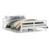 Estructura de cama sin colchón madera de pino blanca 140x200