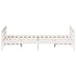 Estructura de cama sin colchón madera de pino blanca 140x200