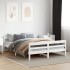Estructura de cama sin colchón madera de pino blanca 120x200