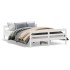Estructura de cama sin colchón madera de pino blanca 120x200