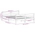 Estructura de cama sin colchón madera de pino blanca 120x200