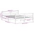 Cama sin colchón madera maciza de pino marrón cera 120x200