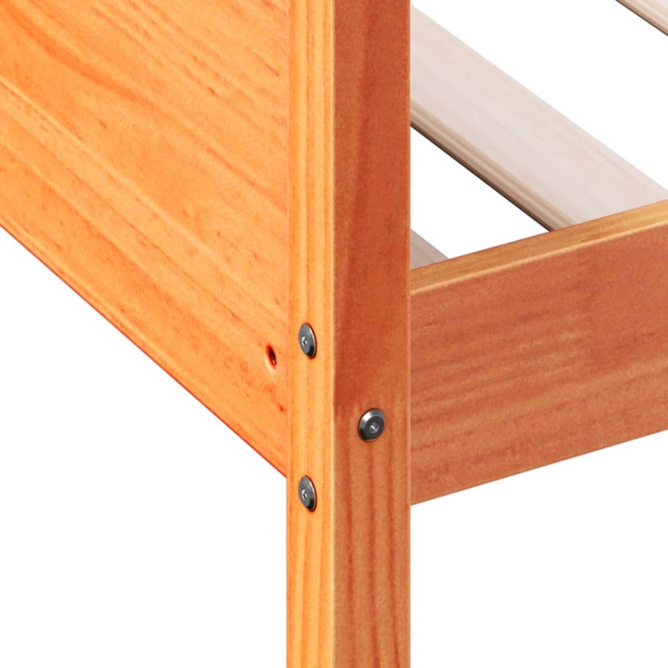 Sofá cama sin colchón madera maciza pino marrón cera 90x190