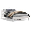 Estructura de cama sin colchón madera de pino blanca 150x200 cm