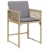 Sillones jardín con cojines 4 uds ratán sintético beige