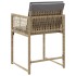 Sillones jardín con cojines 4 uds ratán sintético beige
