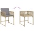 Sillones jardín con cojines 4 uds ratán sintético beige