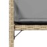 Sillones jardín con cojines 4 uds ratán sintético beige