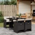 Set de muebles jardín 5 pzas con cojines ratán sintético