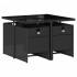 Set de muebles jardín 5 pzas con cojines ratán sintético