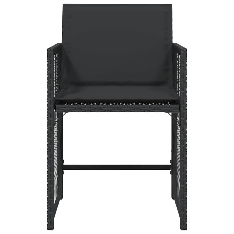 Sillas de jardín con cojines 4 unidades ratán sintético