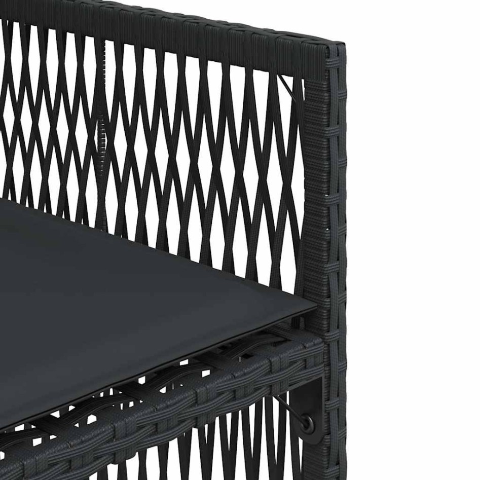 Sillas de jardín con cojines 4 unidades ratán sintético