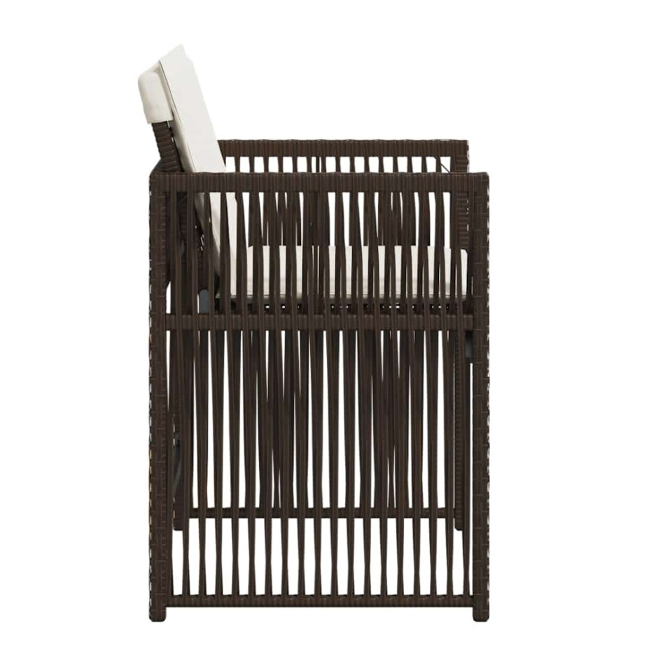 Sillas de jardín con cojines 4 unidades ratán sintético