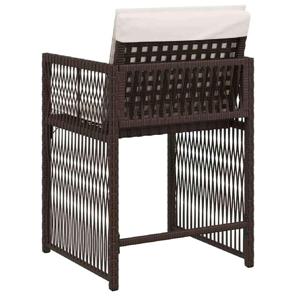 Sillas de jardín con cojines 4 unidades ratán sintético