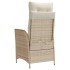 Silla de jardín reclinable con cojines ratán sintético