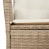 Silla de jardín reclinable con cojines ratán sintético
