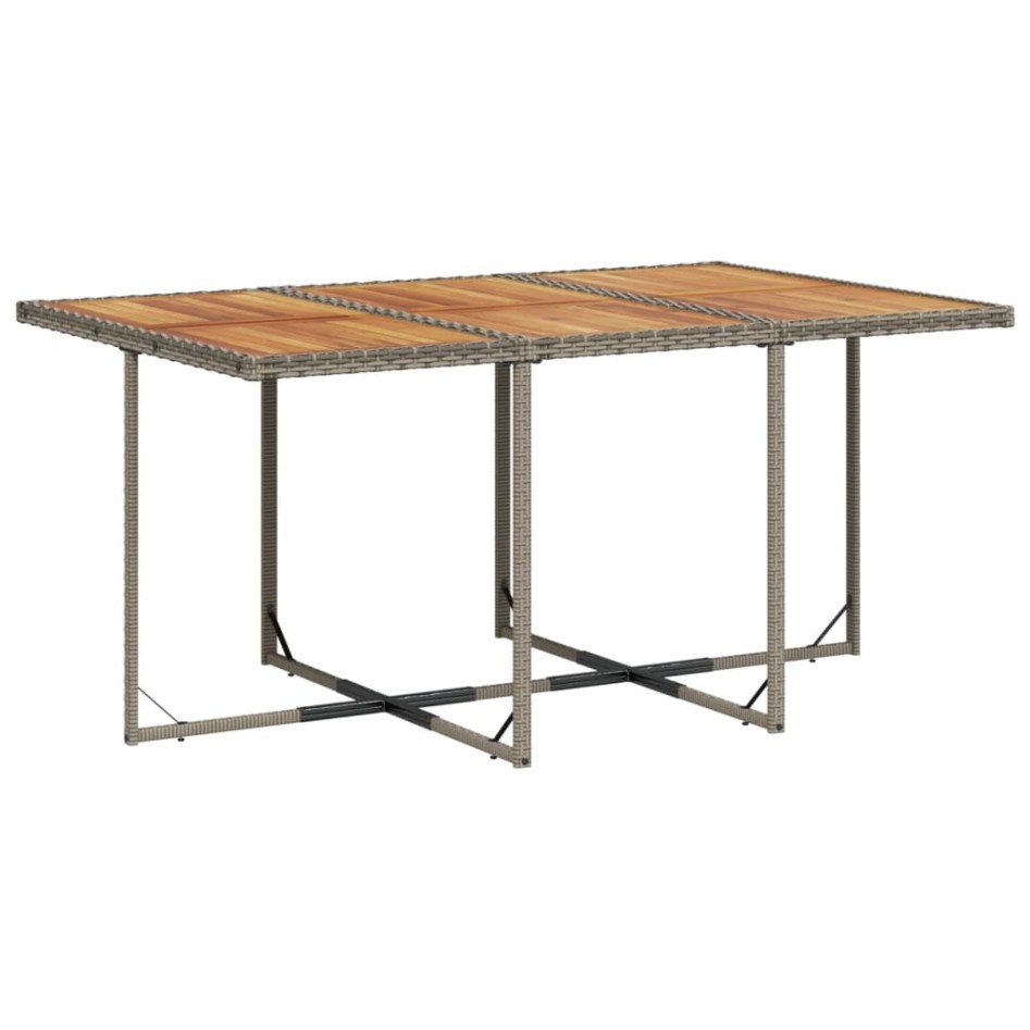 Set comedor jardín 7 pzas y cojines ratán sintético