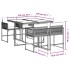Set comedor de jardín 5 piezas con cojines ratán sintético