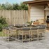 Set comedor de jardín 11 pzas con cojines ratán sintético