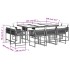 Set comedor de jardín 11 pzas con cojines ratán sintético