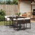 Set comedor de jardín 5 piezas y cojines ratán sintético