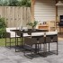 Set comedor de jardín 5 piezas y cojines ratán sintético