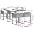 Set comedor de jardín 5 piezas y cojines ratán sintético