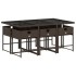 Set comedor de jardín 7 pzas con cojines ratán sintético