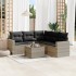 Set de sofás de jardín 6 pzas y cojines ratán sintético