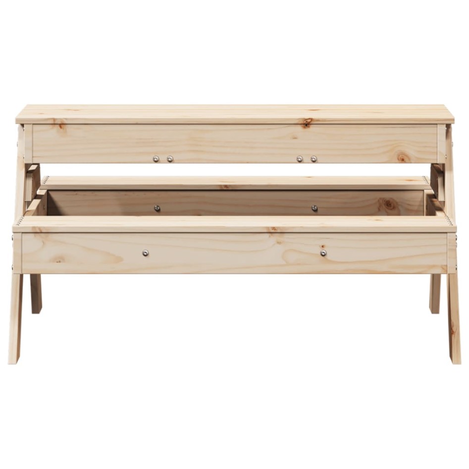 Mesa de pícnic con arenero para niños madera maciza de