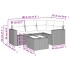 Set comedor de jardín 5 piezas y cojines ratán sintético