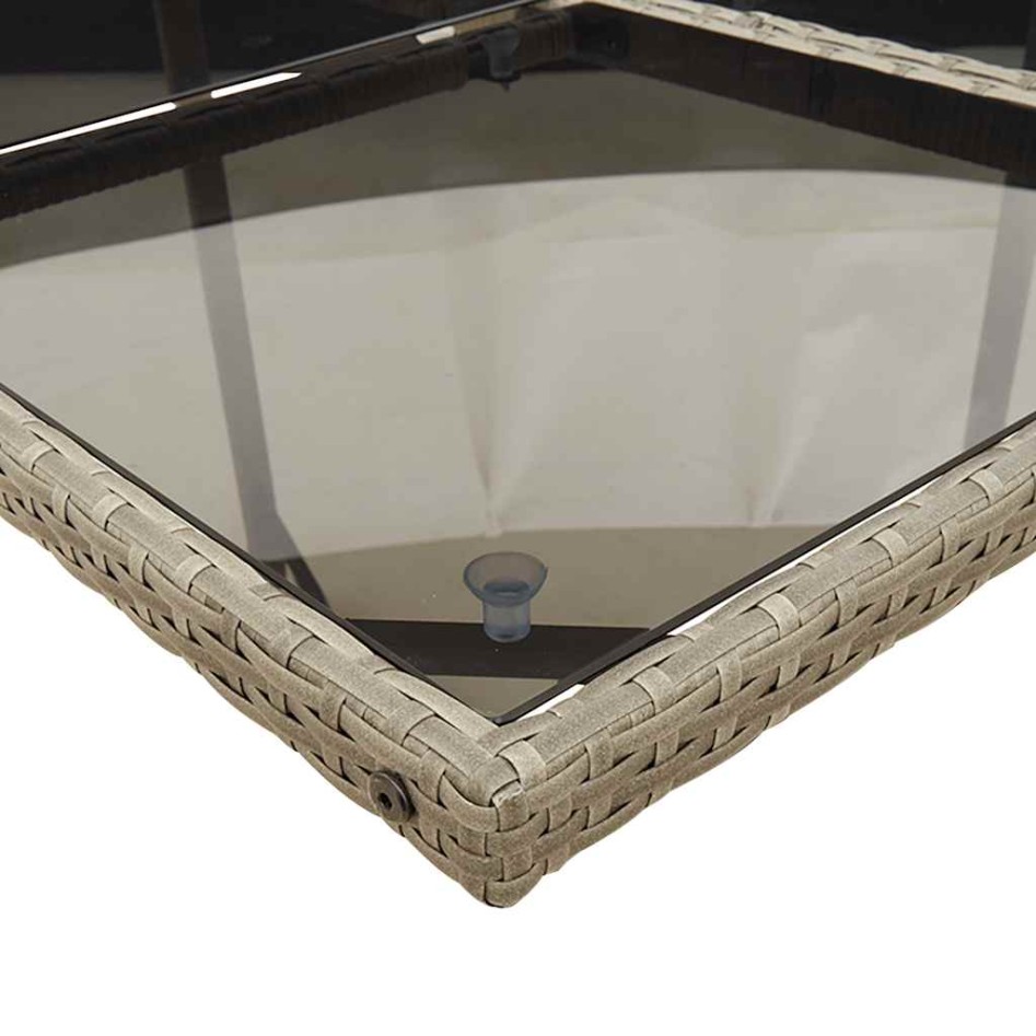 Set de comedor de jardín 11 pzas y cojines ratán sintético